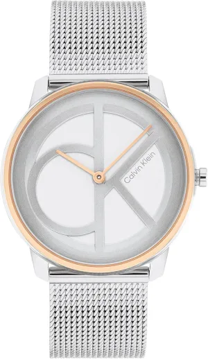 Calvin Klein Women's CK Iconic - 35mm 2H Quartz Watch - Stainless Steel Mesh Bracelet - Water Resistance 30 Meters  Premium Fashion Timepiece for Everyday Style - Gift for Her