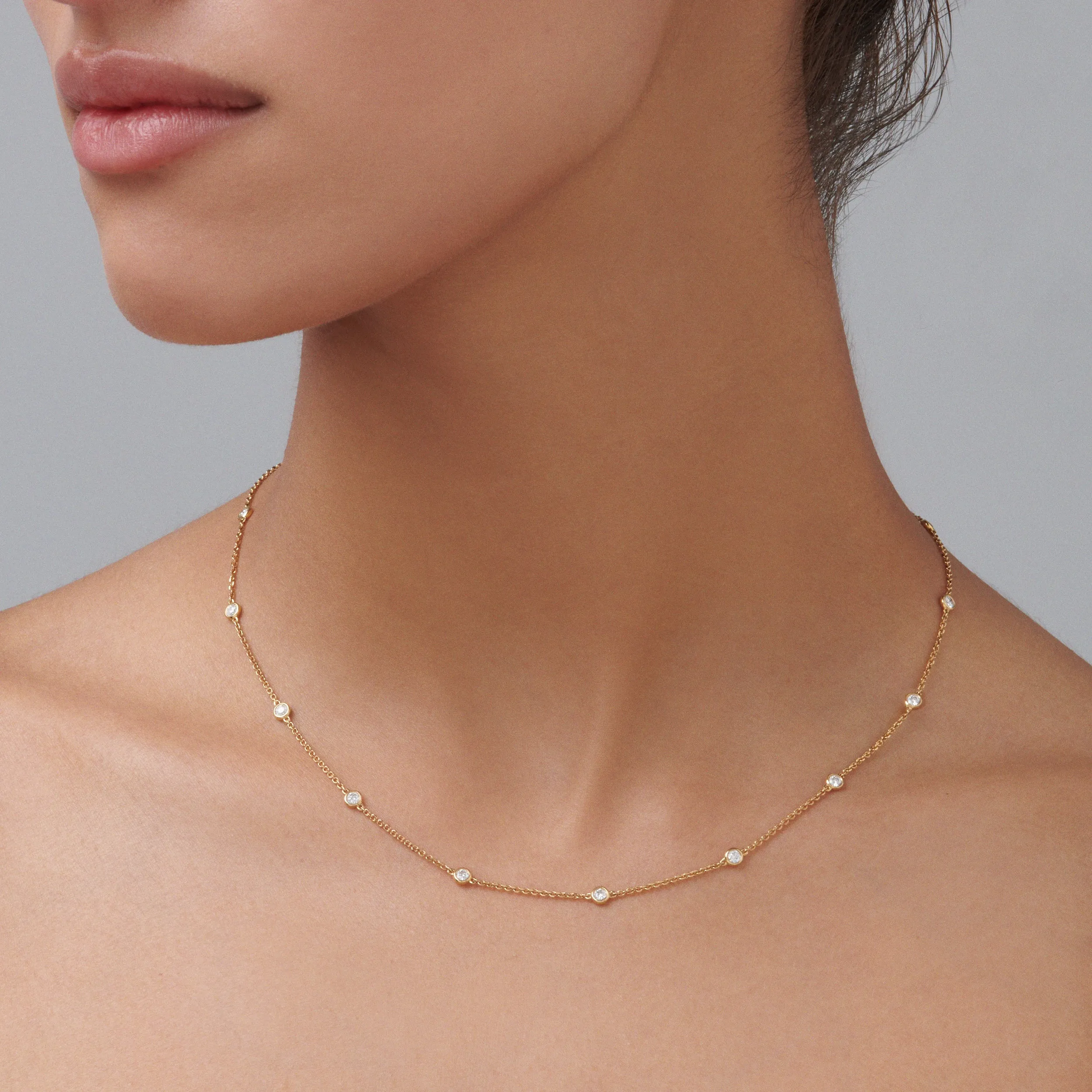 Capri Dreaming® Dot Chain 0.80CT Necklace | Yellow Gold