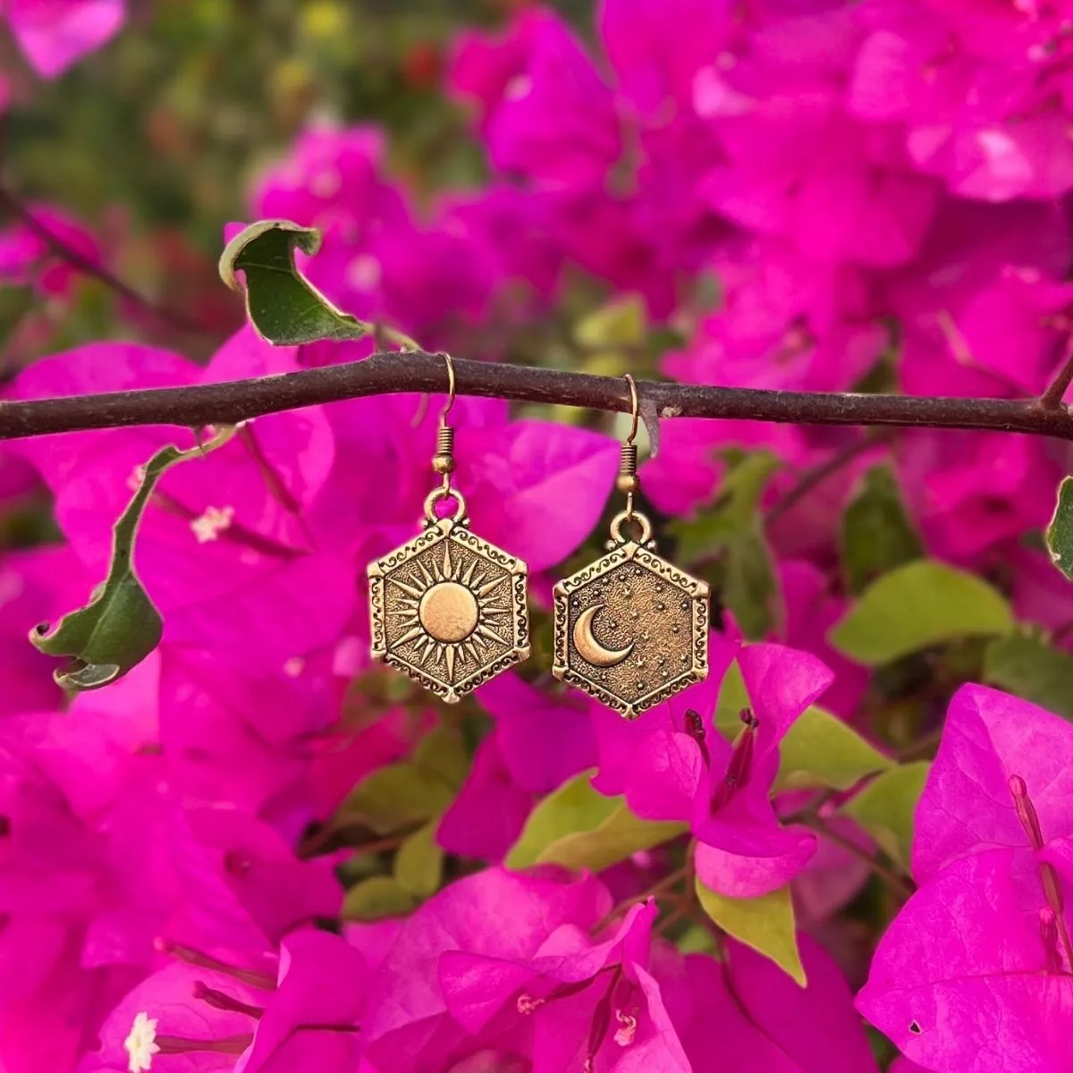 Celestial Balance Earrings - Gold