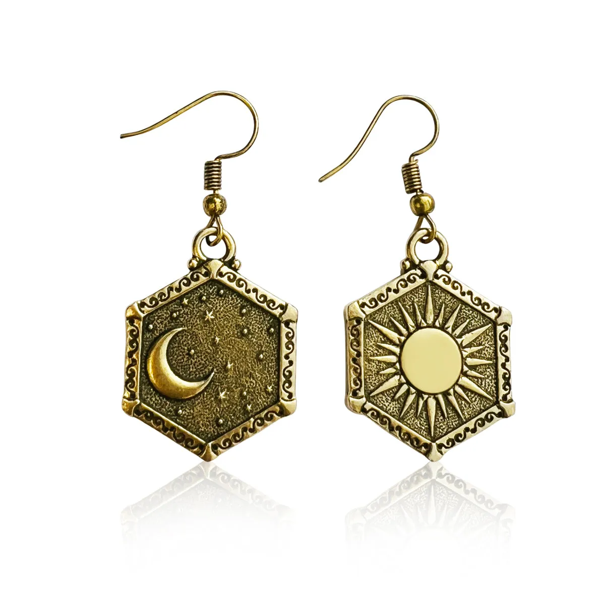 Celestial Balance Earrings - Gold