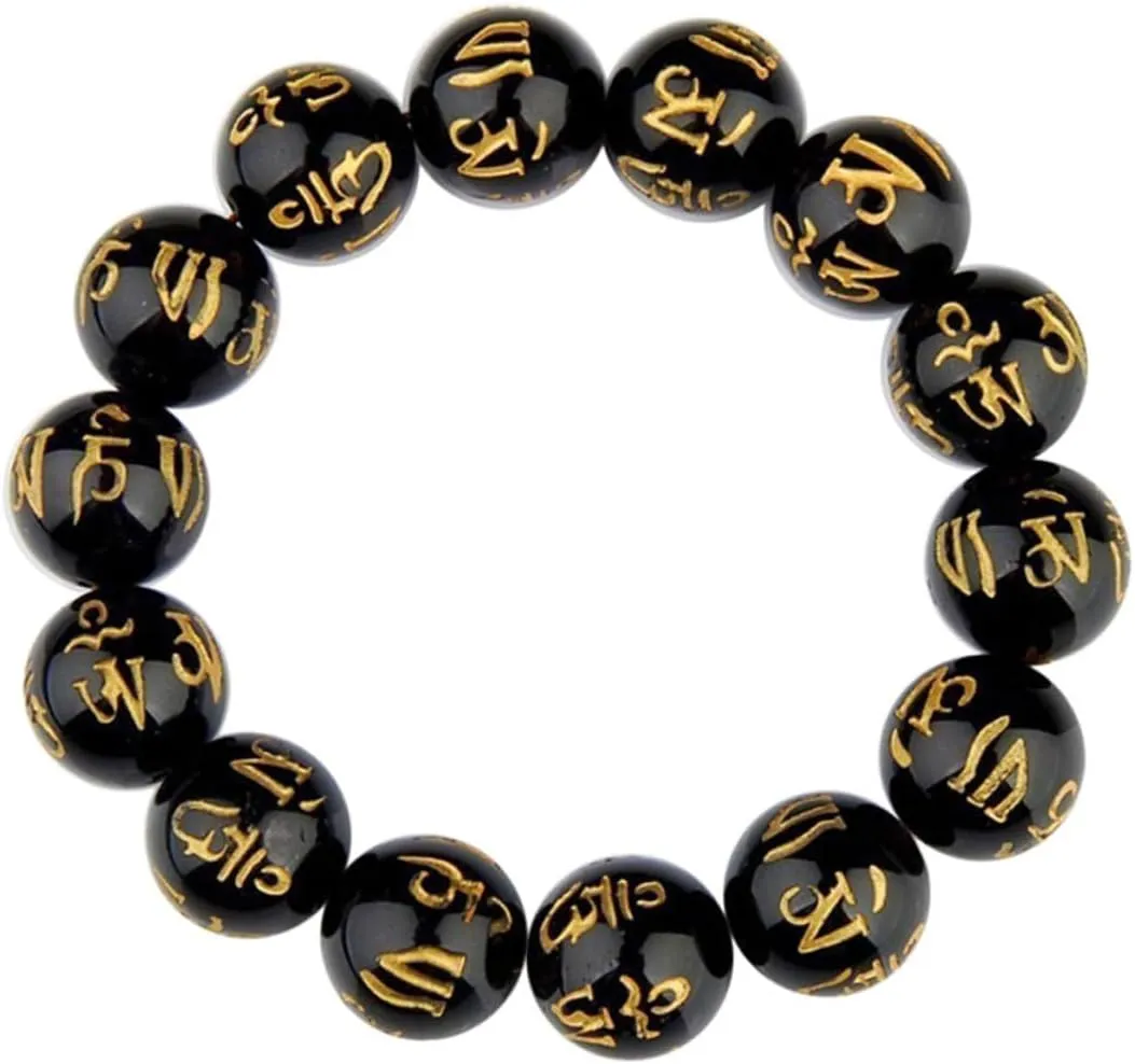 Chakra Bracelets for Women Buddhist Prayer Beads Men's Bracelet Imitation Stone Bangle Fashionable