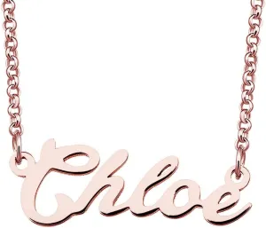 Chloe Name Necklace Rose Gold Personalized Custom Made Gift for Women Couple