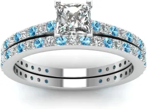 Choose Your Gemstone Princess Shape 925 Sterling Silver Wedding Ring Classic Delicate Diamond CZ Everyday Wedding Jewelry Handmade Ring Minimal Surprise Gifts for Ladies : US 4 TO 12