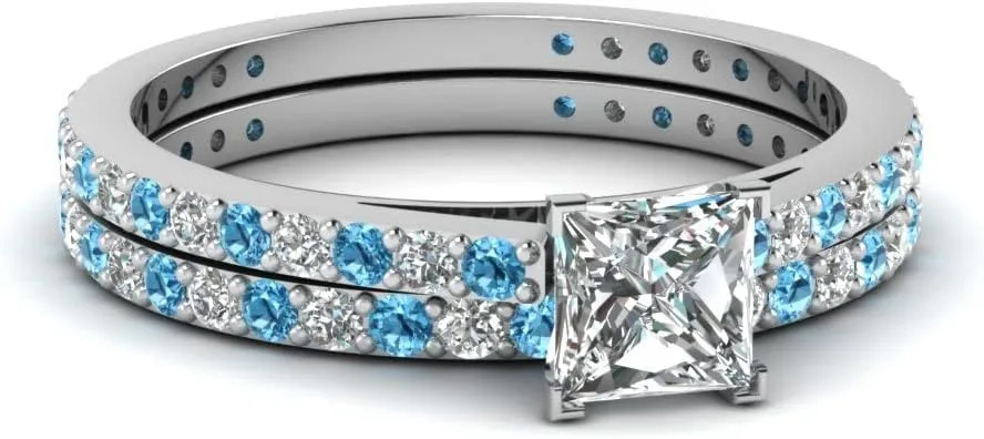 Choose Your Gemstone Princess Shape 925 Sterling Silver Wedding Ring Classic Delicate Diamond CZ Everyday Wedding Jewelry Handmade Ring Minimal Surprise Gifts for Ladies : US 4 TO 12