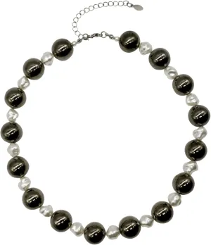 Chunky Pearl necklace for Women Trendy Imitation Pearl Necklace for Women and Men Multi Strand Colorful Plated Beaded Necklace Set