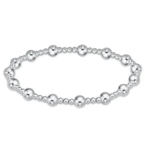 Classic Sincerity Pattern 5mm Bead Bracelet-Sterling