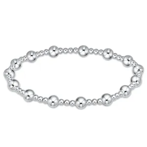 Classic Sincerity Pattern 5mm Bead Bracelet-Sterling