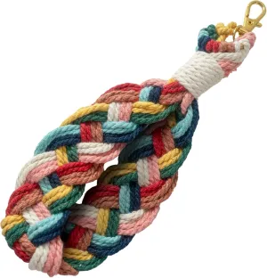 COLORE - Handmade, rainbow, and artisanal macrame keychain bracelet. Keyring for women, ideal for purses, backpacks, or wristlets. Gift for weddings, sweet 16, and birthdays.