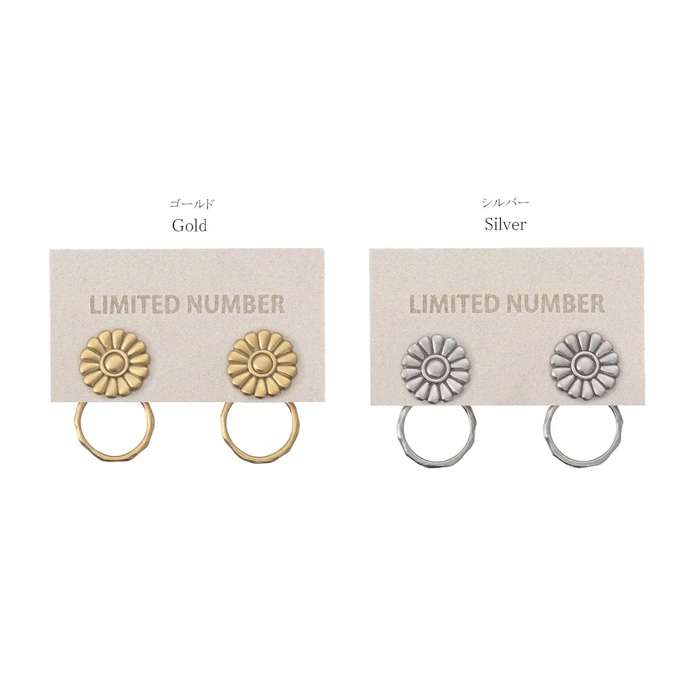 Concho and Hoop Jacket Earrings