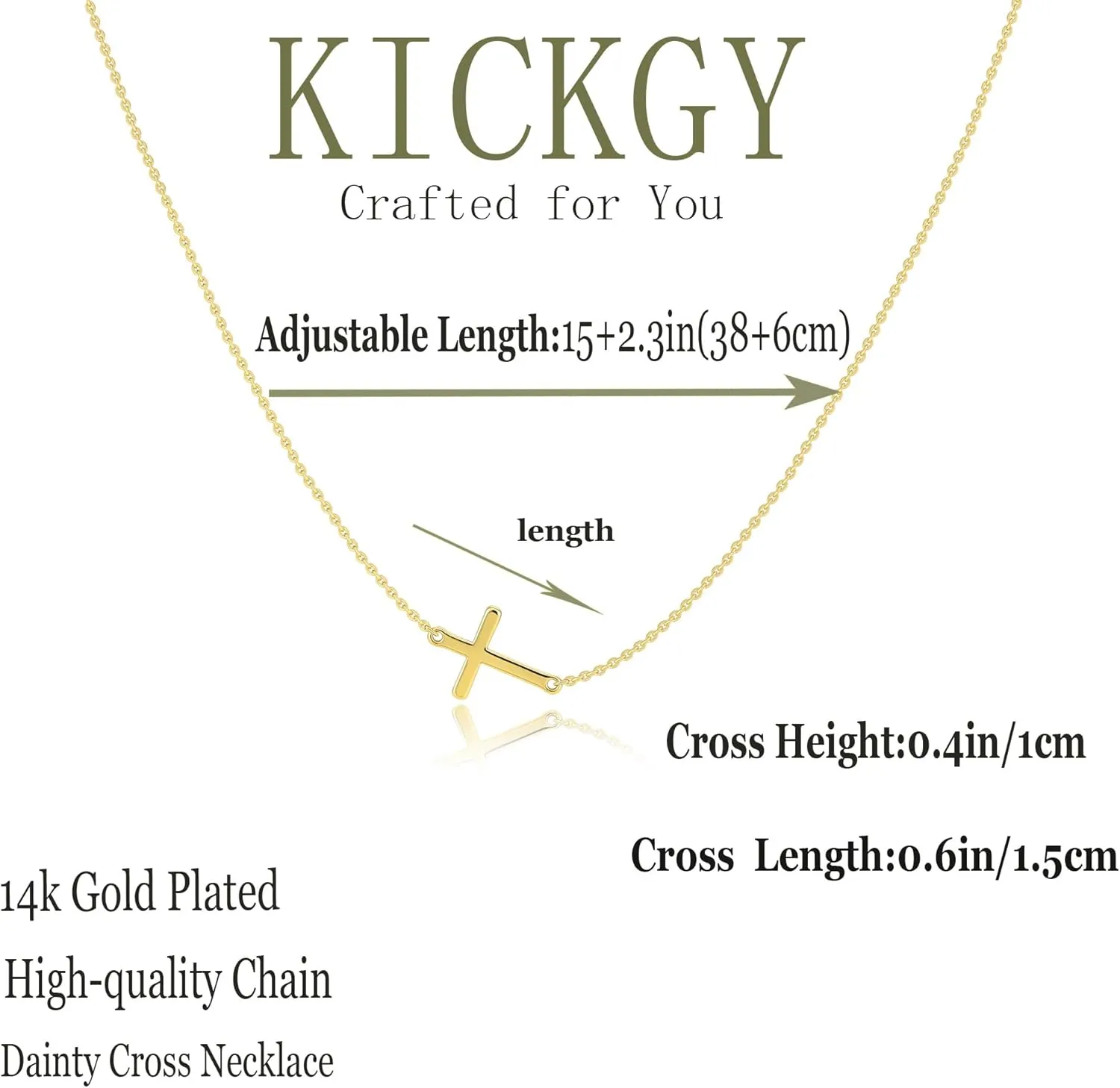 Cross Necklace for Women, Small 14K Gold Plated Cross Pendant Necklace Dainty Gold Cross Necklace Cute Cross Choker Necklace Simple Gold Charm Necklace for Women Trendy Jewelry Gifts