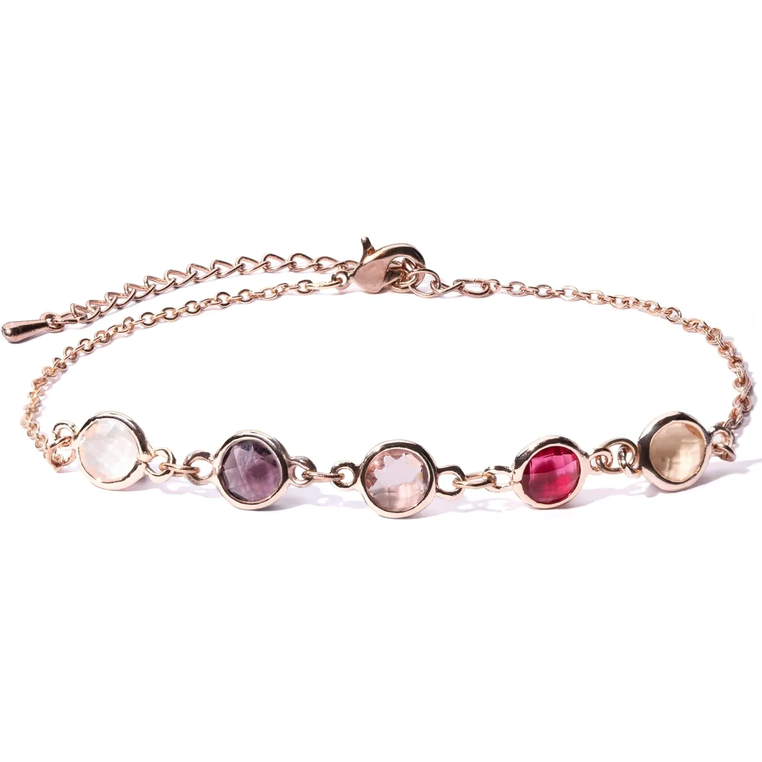 Custom Birthstone Bracelet For Women Friendship Bracelets for Girls Best Friend July August Birthday Gift For Mom Daughter Personalized Family Gift For Her Mother's Day Gift -BR-2HBS