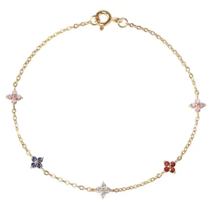 Custom Bracelet for Mom with Kids Birthstone, Up to 8 Birthstone Bracelets, Gifts for Grandmother, Mommy Gift, Personalized Jewelry for Mother, 925 Sterling Silver 18k Gold Plated