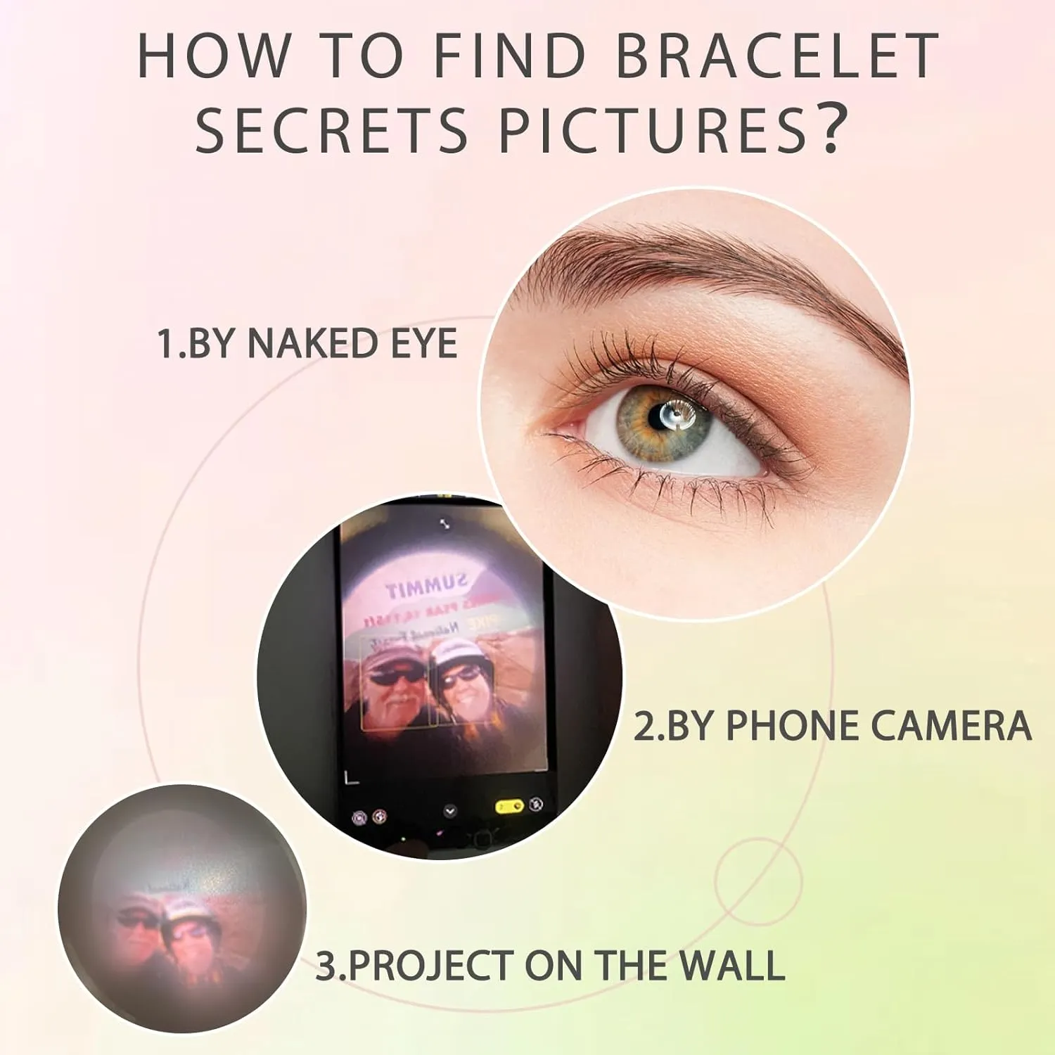 Custom Bracelets with Photos, Projection Bracelet with Picture inside, Picture Bracelet Personalized Photo, Anniversary Memorial Gifts for Women/Men/Couple/Family/Friend/Dog/Cat