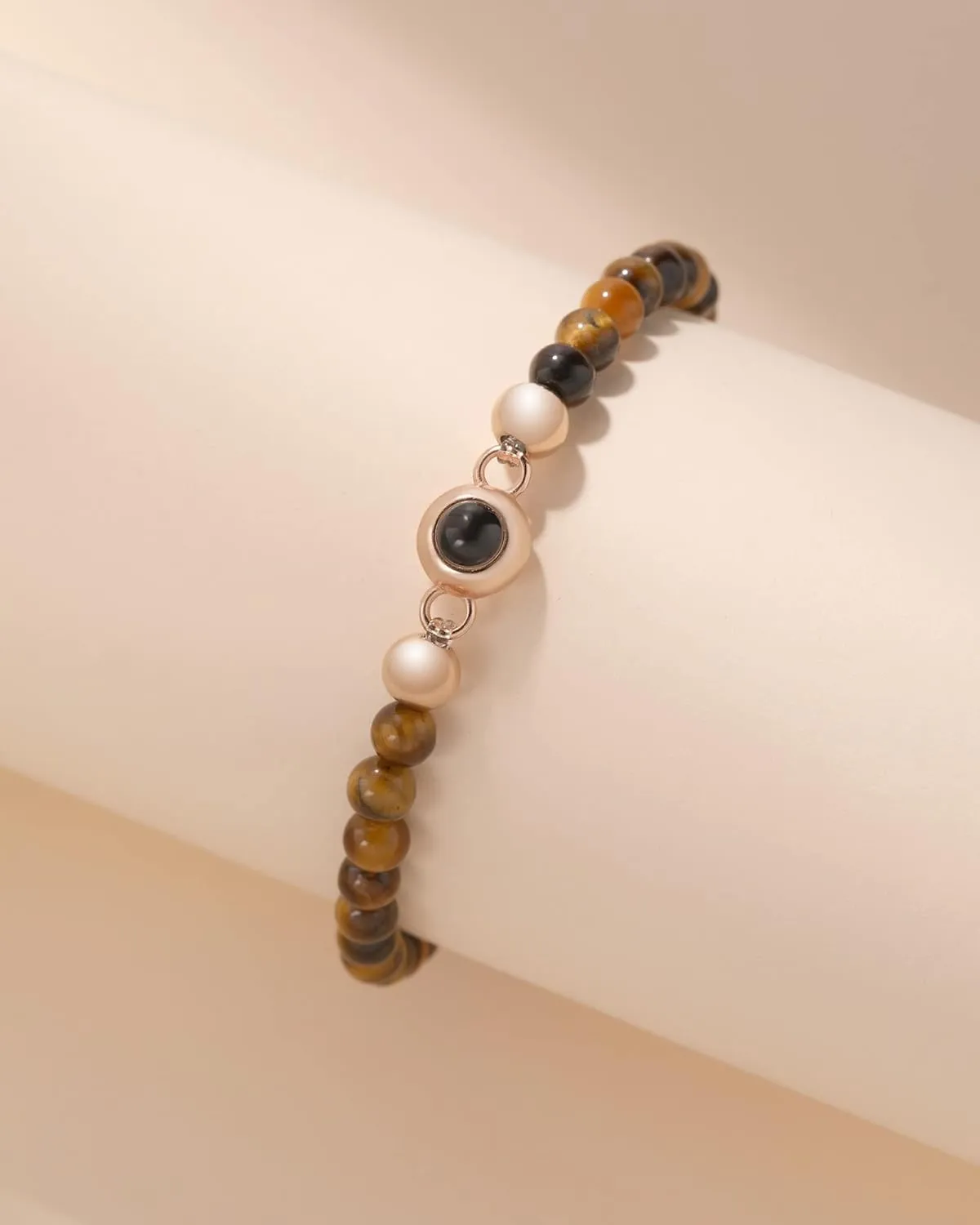 Custom Bracelets with Picture Inside, Adjustable Picture Bracelet Personalized Photo, Customized Photo Projection Bracelet, Anniversary Memorial Gifts for Couple Family Women Men Friends Pets