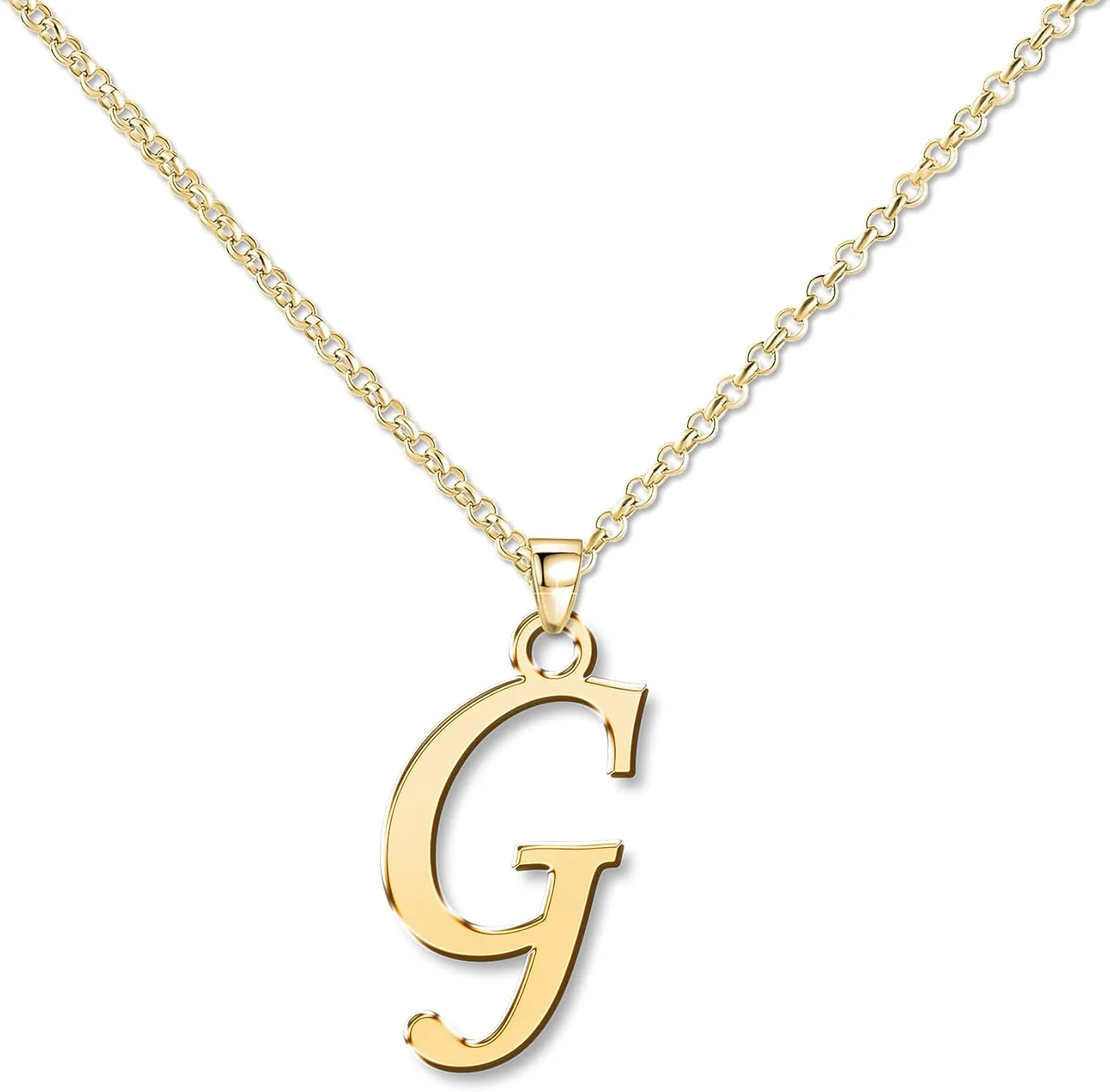 Custom Initial Monogram Letter G Name Necklace Personalized Mom Family Friends BFF Women Gift