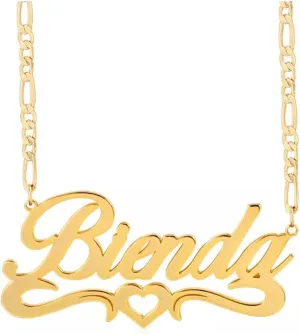 Custom Name Necklace 18K Gold Plated Nameplate Necklace Personalized Jewelry Gifts for Women