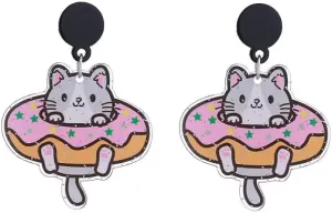 Cute Cat Earrings for Women Bohemian Acrylic Animal Friendship Earrings Birthday Jewelry for Friends