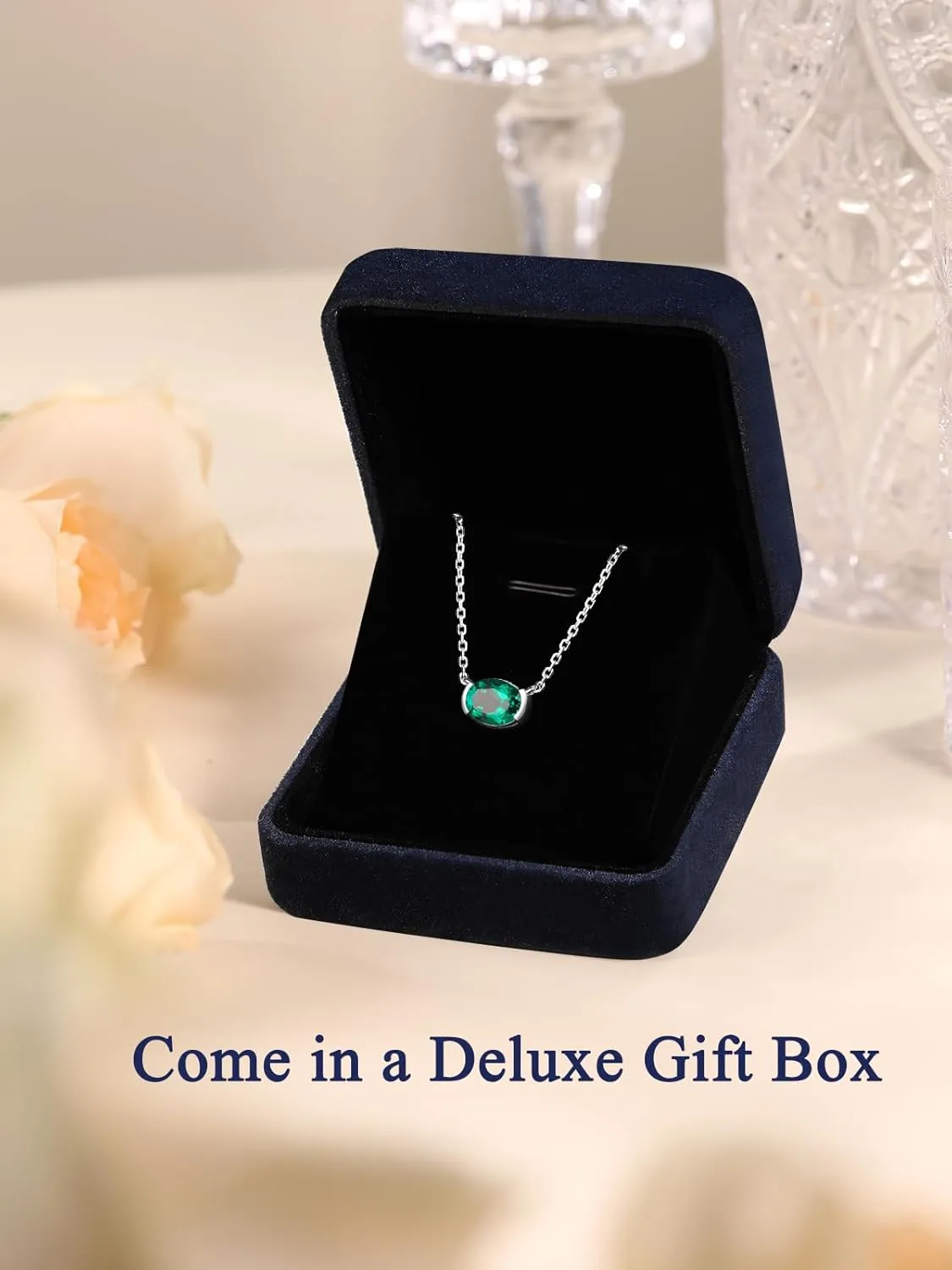 CYW Moissanite/Ruby/Sapphire/Emerald Dainty Pendant Necklace for Women, Novelty Design, Really Authentic Solid 925 Sterling Silver, 16"/18"/20" Adjustable, Birthday Anniversary Valentines Gift