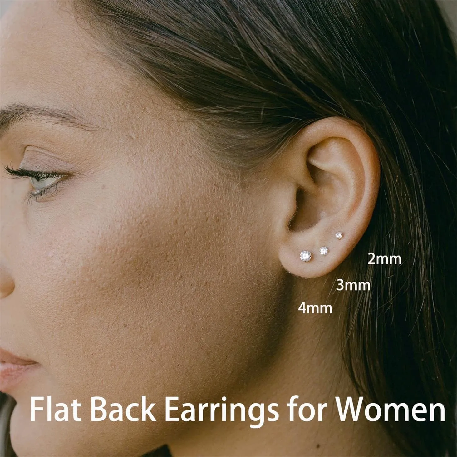 Dainty 6 Pairs Surgical Steel Earrings Sets for Multiple Piercing, Lightweight 14K Gold Plated Small Huggie Hoop Earrings, Flat Back Tiny Ball CZ Stud Earrings for Cartilage, Helix, Lobe, Hypoallergenic