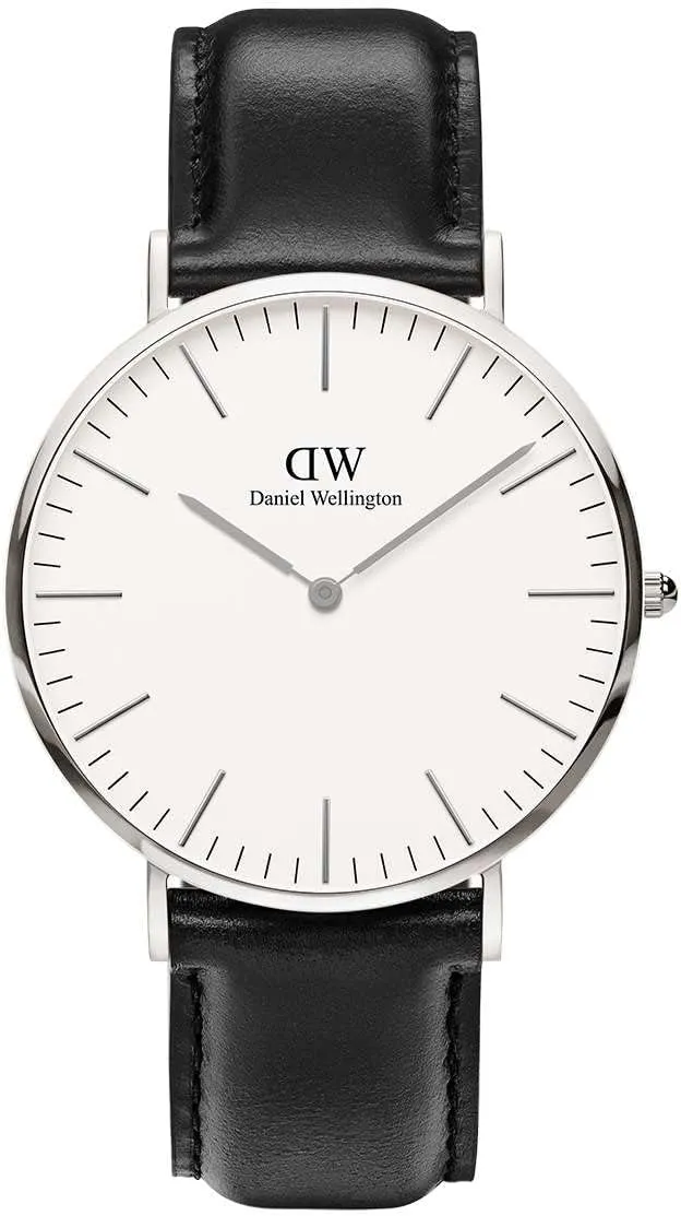 Daniel Wellington Classic Mens Watch - 36mm - 40mm Case, Japanese Quartz Movement, Leather Strap, Water Resistant, Analog Watch for Men - Sheffield