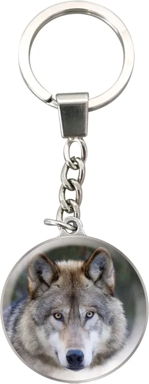 Deluxebase Magnidome Keychain from Dome Shaped Picture Key Ring with Stainless Steel Chain. Crystal Glass Dome Key Chain