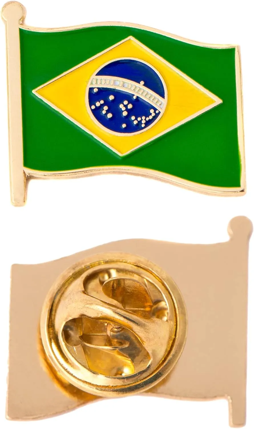 Desert Cactus Brazil Lapel Pin Country Enamel Made of Metal Souvenir Hat Men Women Patriotic Brazilian (Waving Flag Lapel Pin)
