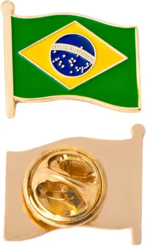 Desert Cactus Brazil Lapel Pin Country Enamel Made of Metal Souvenir Hat Men Women Patriotic Brazilian (Waving Flag Lapel Pin)