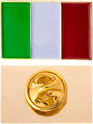 Desert Cactus Italy Flag Lapel Pin Country Enamel Made of Metal Souvenir Hat Men Women Patriotic Italian (Rectangle Pin)