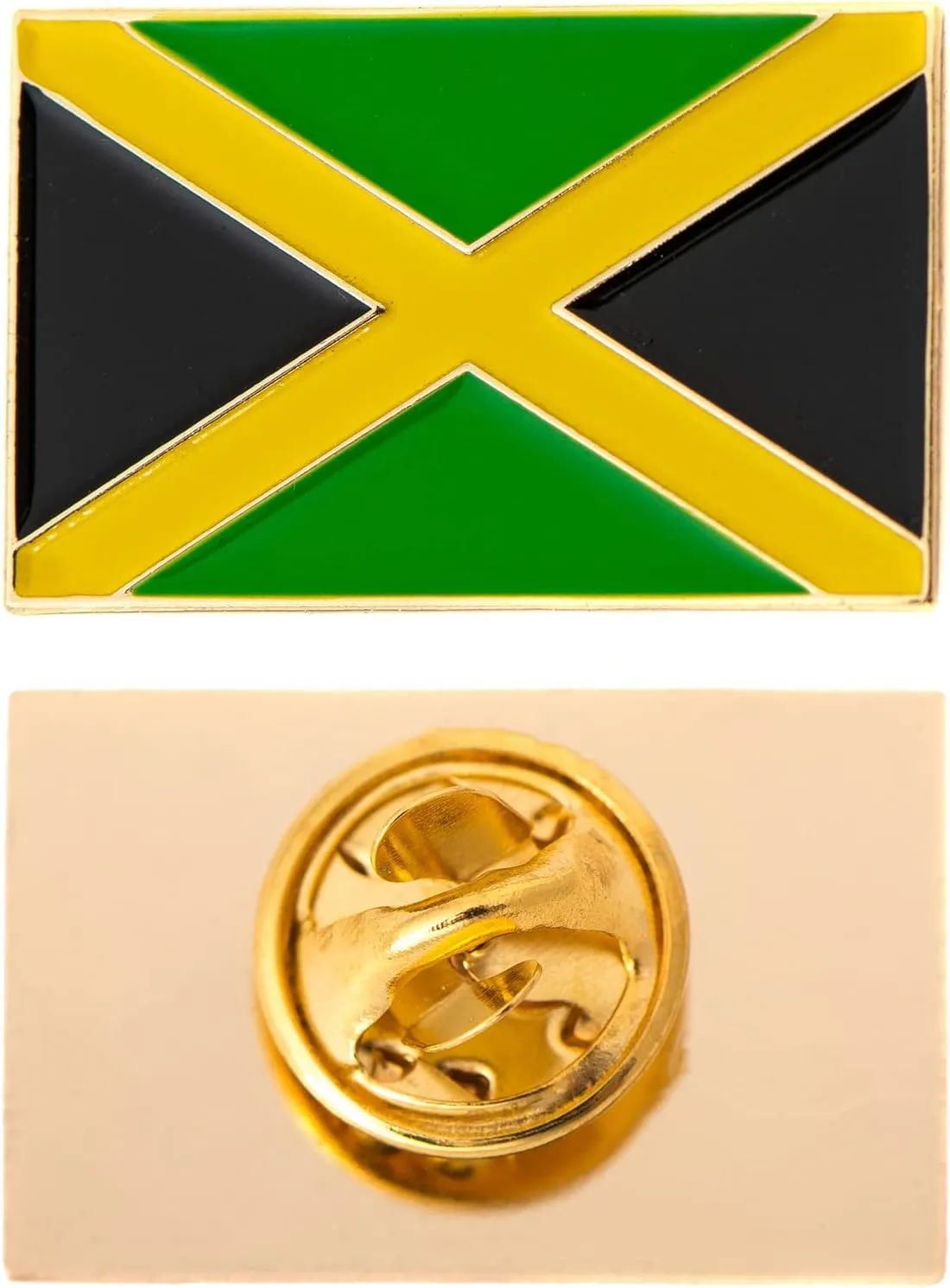 Desert Cactus Jamaica Flag Lapel Pin Country Enamel Made of Metal Souvenir Hat Men Women Patriotic Jamaican (Rectangle Pin)