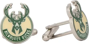 Desert Cactus Milwaukee Bucks Cufflinks NBA Team Logo National Basketball Association Formal Wear (Cufflinks)