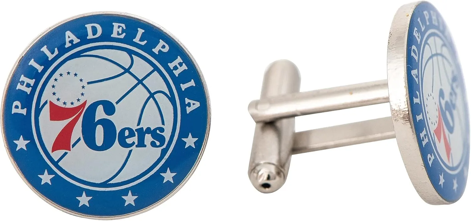 Desert Cactus Philadelphia 76ers Cufflinks NBA Team Logo National Basketball Association Formal Wear (Cufflinks)