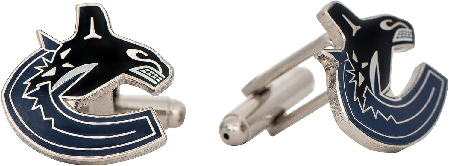Desert Cactus Vancouver Canucks Cufflinks NHL Team Logo National Hockey League Formal Wear (Cufflinks)