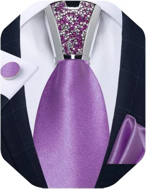 DiBanGu Mens Tie Set,Silk Solid Necktie and Shiny Tie Accessories Pocket Square Cufflinks Set With Gift Box for Wedding Party