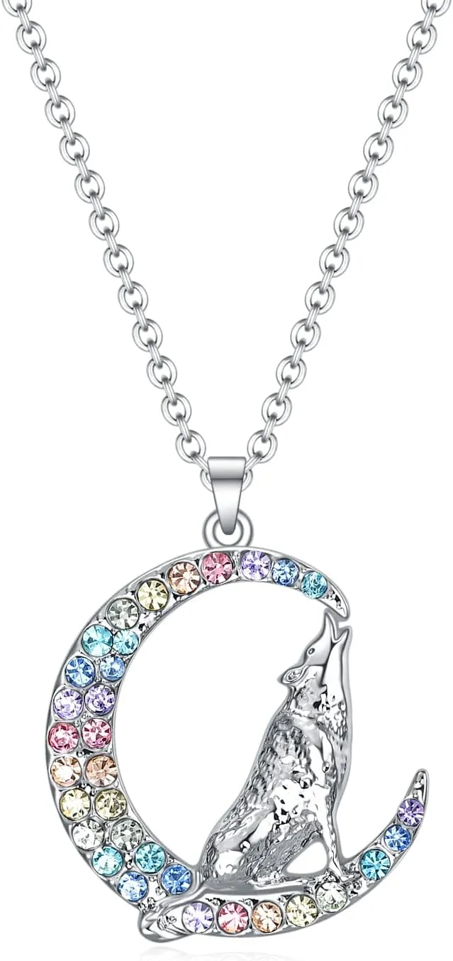Dinosaur/Horse/Unicorn/Llama/Fox/Hummingbird/Mermaid/Flamingo/Wolf Necklace Gifts for Girls Women,Girls Animal Necklace Jewelry Birthday Valentine's Day Christmas Back to School Gifts for Daughter