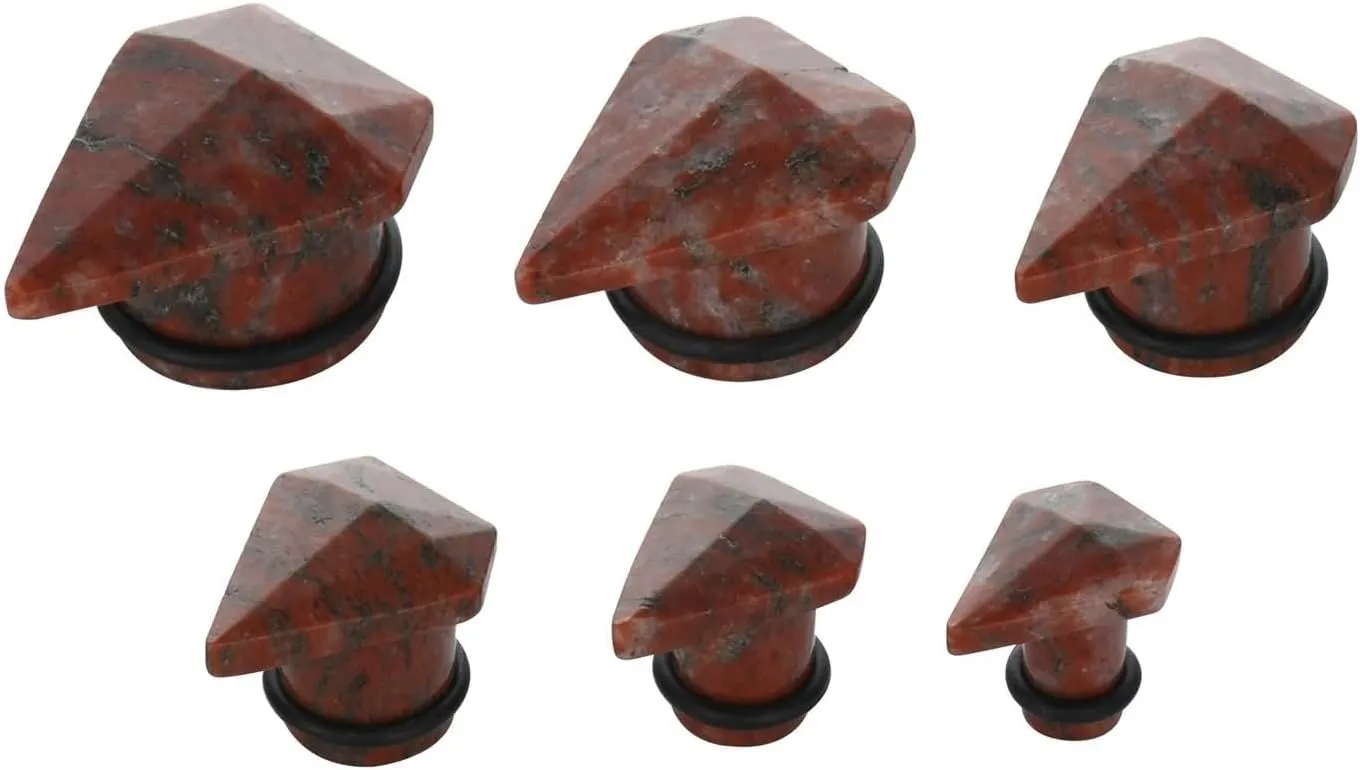 Ear Gauge Earrings, Acrylic Stone Shape Ear Stretching Kit Tunnels Ear Expander Gauges Stretcher Body Piercing Jewelry