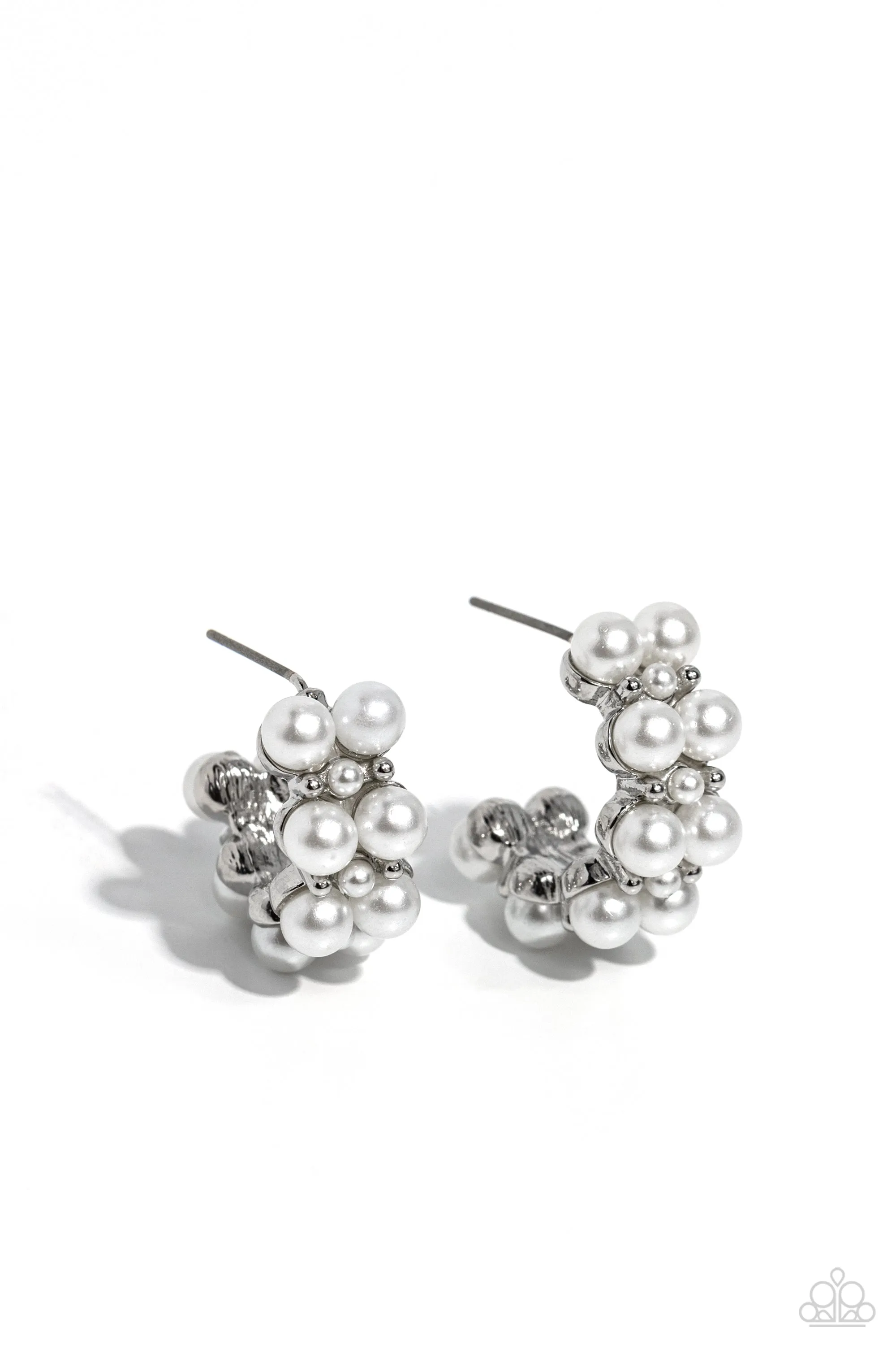 Earrings White Collar Wardrobe - White MINI S121