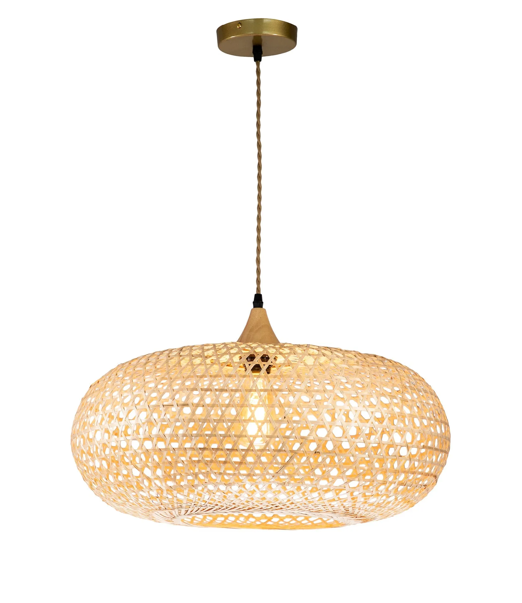 Ele Rattan Pendant Light D20 By Ele Light & Decor