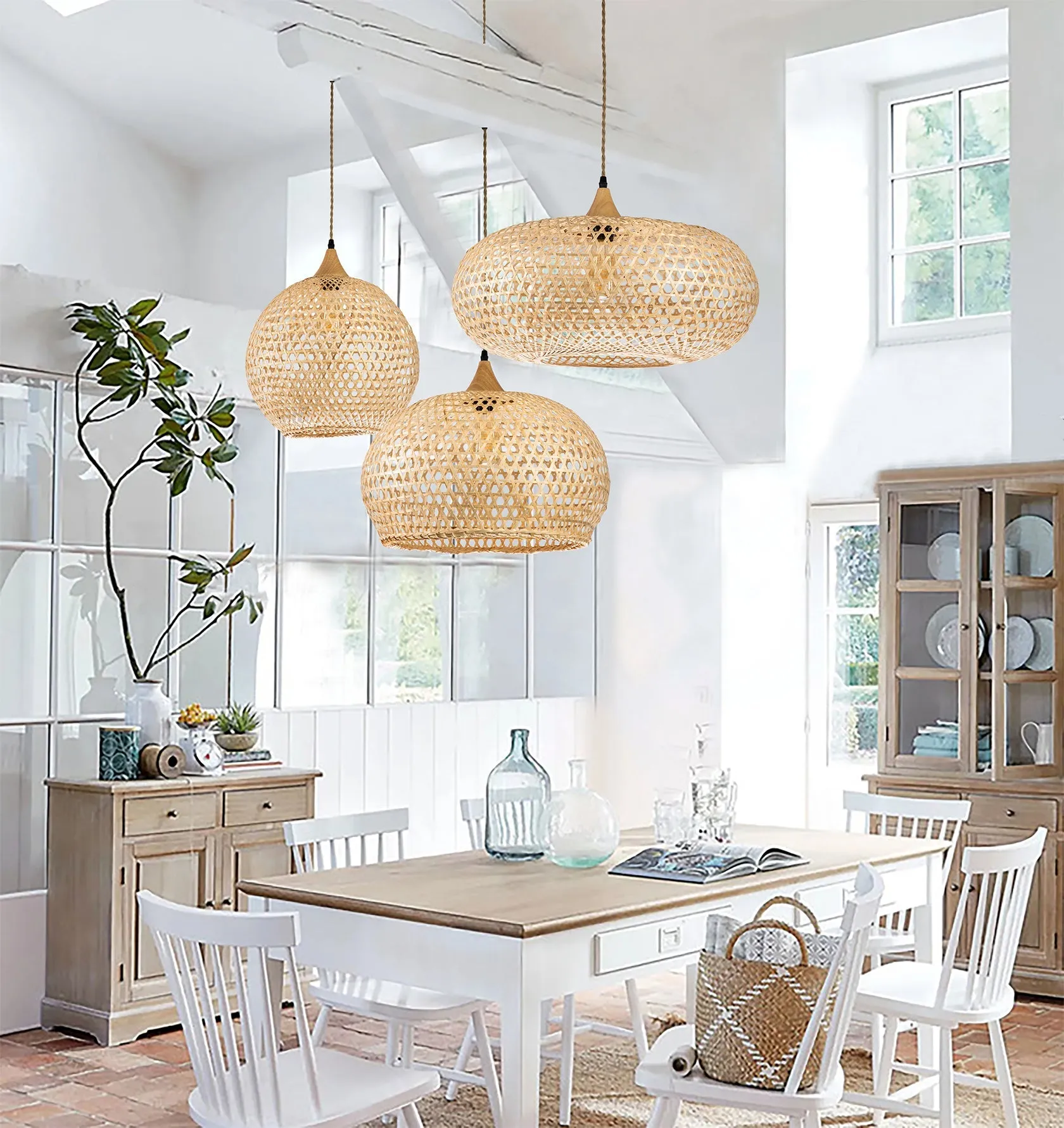 Ele Rattan Pendant Light D20 By Ele Light & Decor
