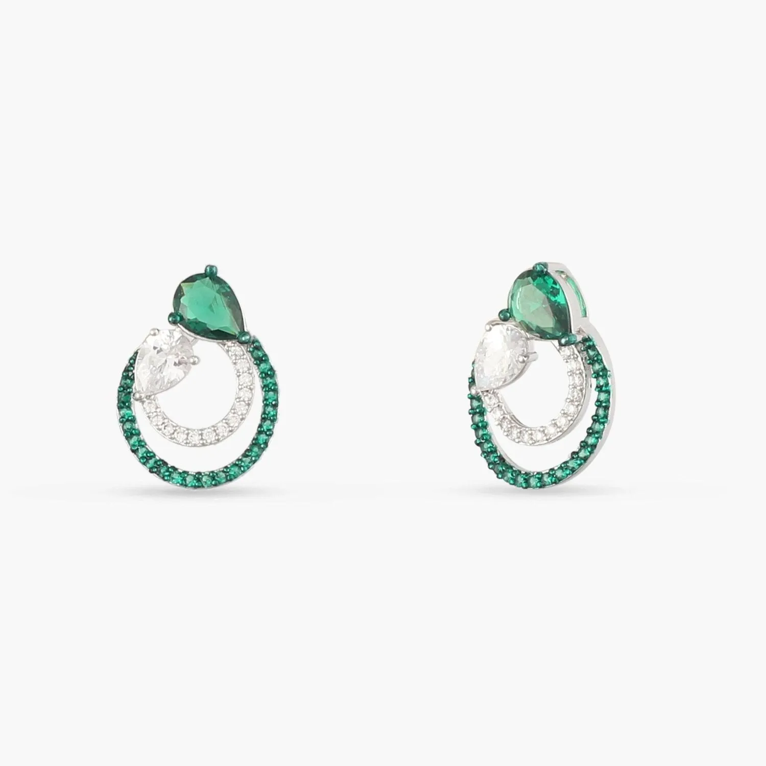 Emeraude Enchanted Silver Earrings