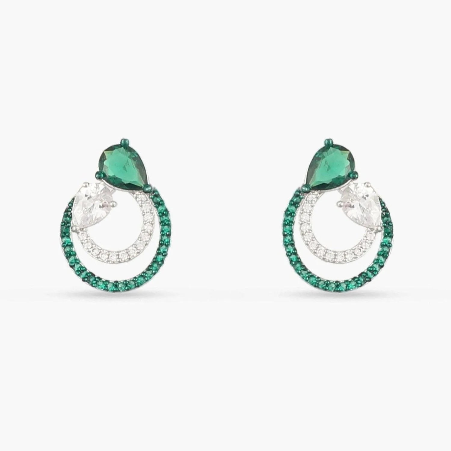 Emeraude Enchanted Silver Earrings