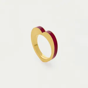 Enamel Heart Ring