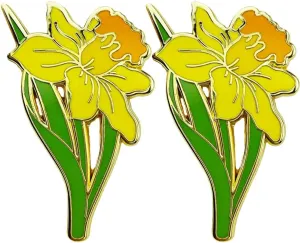 Enamel Pin Badge Daffodil Flower Brooch Pin for Teachers Nurses Doctors Lawyers Architects Interior Designers Florists Gardeners