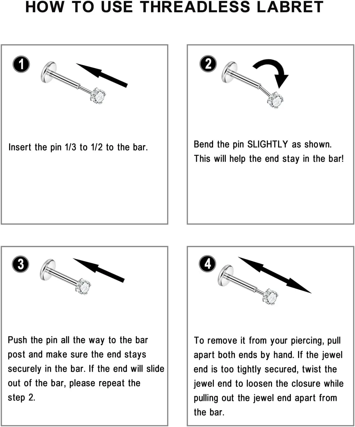 FANSING Cross Coffin Nose Rings for Women Men Surgical Steel Cartilage Earring Stud Threadless Labret Studs for Helix Rook Conch Tragus Earlobe Piercings