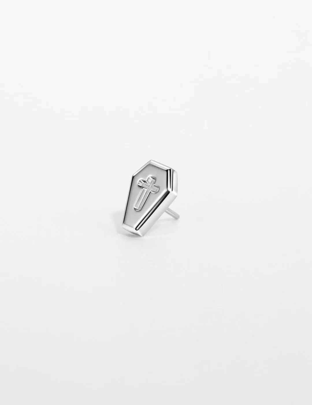 FANSING Cross Coffin Nose Rings for Women Men Surgical Steel Cartilage Earring Stud Threadless Labret Studs for Helix Rook Conch Tragus Earlobe Piercings