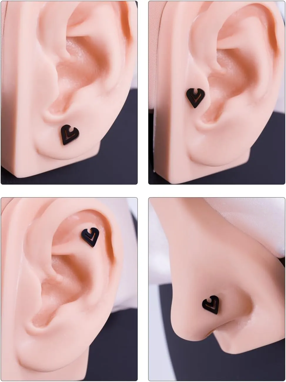FANSING Devil Labret Studs Threadless Push Pin Earrings 316L Surgical Steel Piercing Jewelry