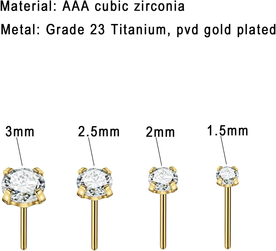 FANSING G23 Titanium Threadless Nose Studs