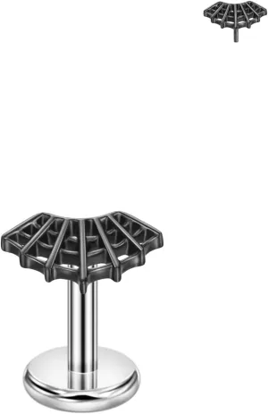 FANSING Spider Web Threadless Push Pin Labret Studs Surgical Steel Halloween Piercing Jewelry