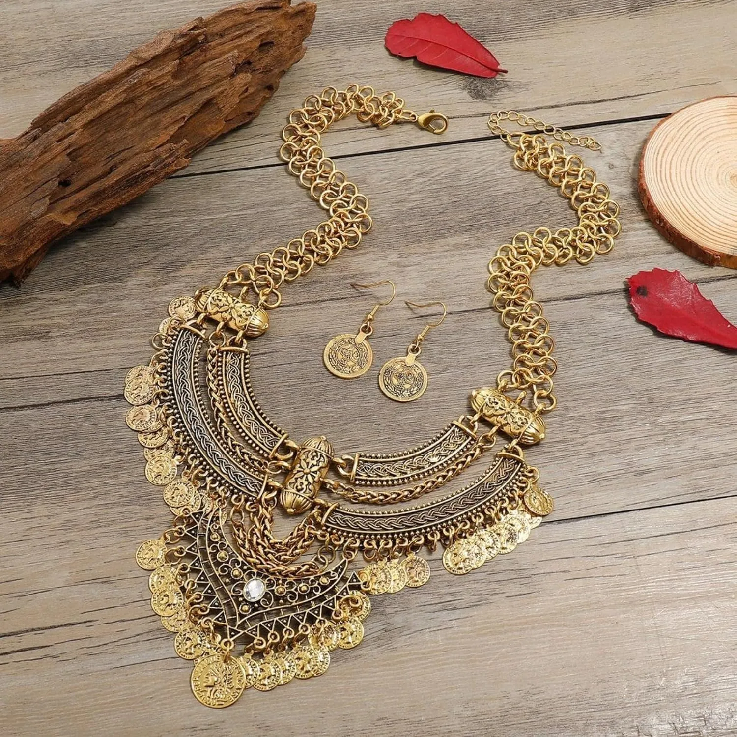 Fashion Bib Bohemian Statement Necklace Punk Ethnic Jewelry for Women