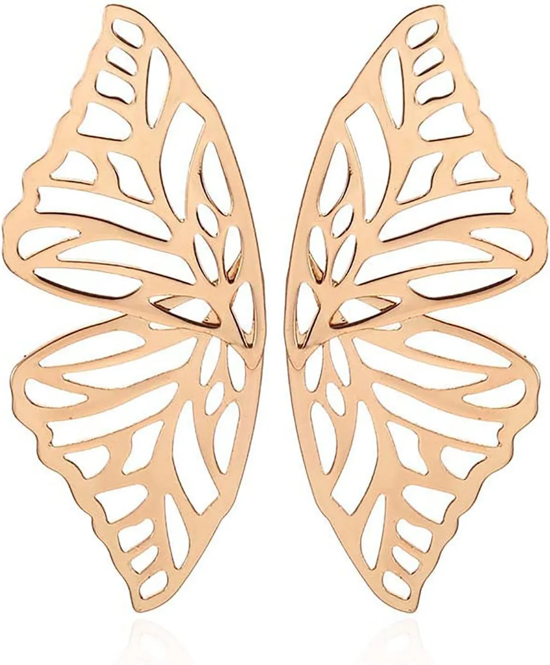 Fashion Hollow Big Butterfly Drop Dangle Earrings Gold Exaggerated Butterfly Wings Personality Stud Earrings for Women