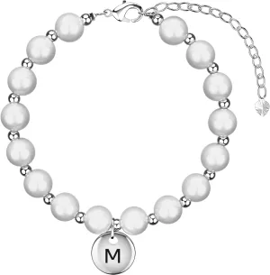 Flower Girl Proposal Bracelet, Initial Bracelet for Girls, Pearl Wedding Party Gift for Child Toddler Kids with Gift Box